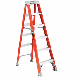 Product image for LOUISVILLE FS1506 6FOOT TYPE 1A 300LB RATED FIBERGLASS STEP LADDER CONTRACTOR GRADE