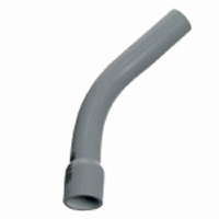 Product image for Carlon UA7AKB 2-1/2" PVC Sch40 Conduit 45deg Elbow, Standard Radius - Belled End