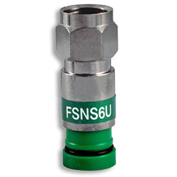 Product image for BELDEN F-CONN FSNS6U-25 RG6 COMPRESSION COAX F-CONNECTOR FOR 60% & QUAD SHIELD QTY 1 = PACK OF 25