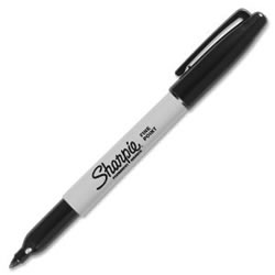 Product image for SHARPIE 2131865 BLACK PERMANENT MARKER FINE TIP