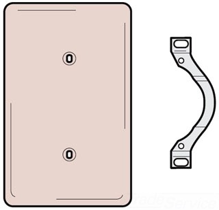 Product image for Hubbell P14X 1G BRN NYL BLANK PLATE