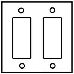 Product image for HUBBELL S262 2GANG STAINLESS STEEL PLATE