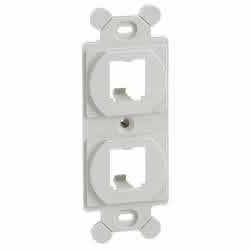 Product image for PANDUIT CF1062WH 2-PORT DUPLEX MODULE FRAME WHITE