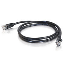 Product image for QUIKTRON 570-135-025U 25-FT BLACK CAT5E BOOTED PATCH CORD