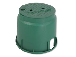 Product image for CARSON 09102001 910-10-GRN 10-IN ROUND GREEN PLASTIC INGROUND BOX ONLY NO LID ORDER LID SEPERATLY