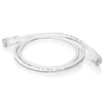 Product image for QUIKTRON 570-125-010 10-FT WHITE CAT5E BOOTED PATCH CORD