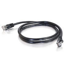 Product image for QUIKTRON 576-135-003 3-FT BLACK CAT6 BOOTED PATCH CORD