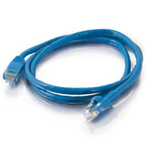 Product image for QUIKTRON 576-110-025 25-FT BLUE CAT6 BOOTED PATCH CORD