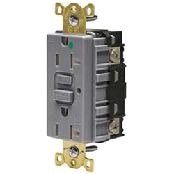 Product image for HUBBELL GFR8300HGYTR HG TR 20A GFCI