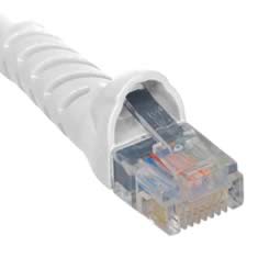 Product image for ICC ICPCSJ14WH 14FT WHITE CAT5E PATCH CORD MOLDED BOOT