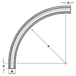 Product image for CHAMPION 20CEW922DS-RS 90DEG 2-IN 36-IN RADIUS FIBERGLASS ELBOW W 1 DEEP COUPLING & 1 STUB 3 RED STRIPE