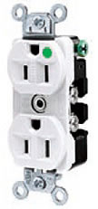 Product image for Hubbell 8300AL 20A 125V DPLX Receptacle