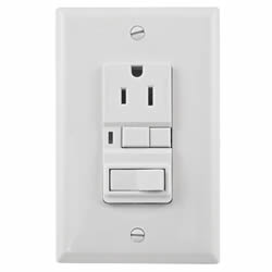 Product image for HUBW GFSP15W 15A/125V GFCI/SP SWITCH