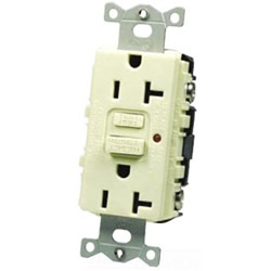 Product image for Hubbell GFR8300HLAA 20A 125V GFCI Receptacle