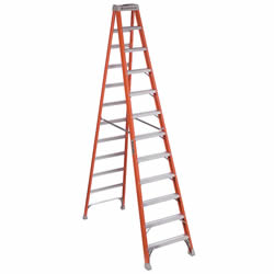 Product image for LOUISVILLE FS1512 12FOOT TYPE 1A 300LB RATED FIBERGLASS STEP LADDER CONTACTOR GRADE
