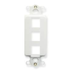 Product image for ICC IC107DI3WH WHITE 3PORT DECORA INSERT