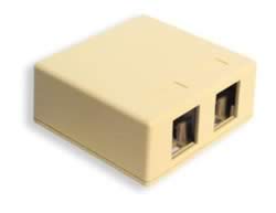 Product image for ICC IC107SB2IV IVORY 2PORT SURFACE MOUNT BOX
