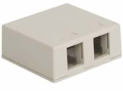 Product image for ICC IC107SB2WH WHITE 2PORT SURFACE MOUNT BO