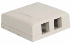Product image for ICC IC108SB2WH WHITE ELITE SURFACE MOUNT BOX 2-PORT