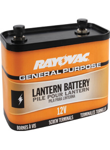 Product image for RAY-O-VAC 926C 12VOLT SCREW TERMINAL GENERAL PURPOSE LANTERN BATTERY