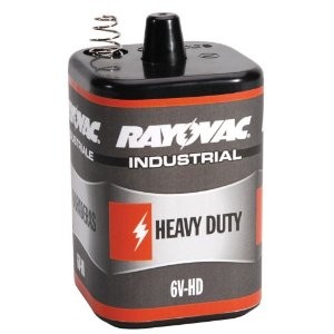 Product image for Rayovac 6V-HD 6-Volt Industrail Lantern Battery, Spring Terminals, Heavy Duty