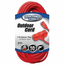 Product image for COLEMAN 04218SW8804 50FOOT 14/3SJTW-A TRI-SOURCE HEAVY DUTY EXTENSION CORD