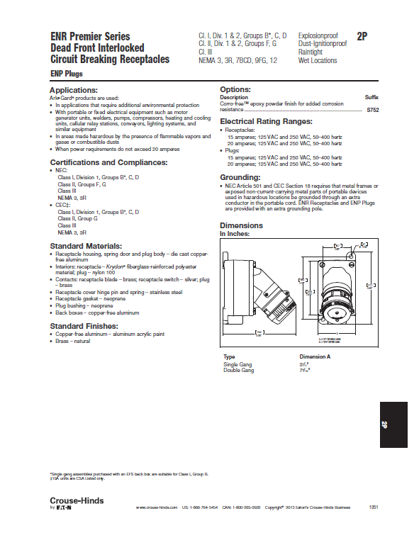 Eaton Crouse-Hinds Plugs & Receptacles | Crawford Electric Supply