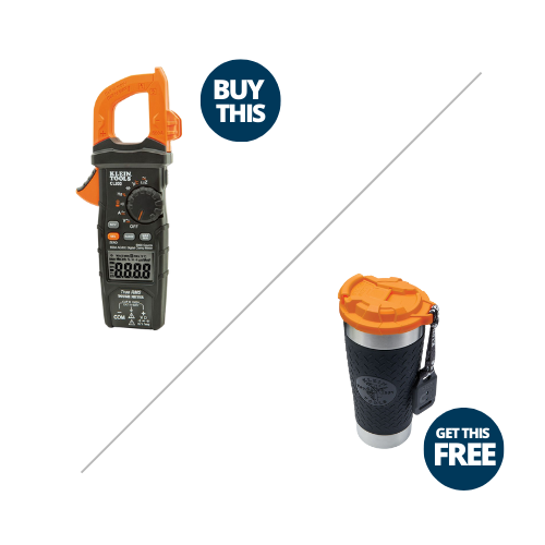 Klein CL800 Digital Clamp Meter with FREE 55580 Tradesman™ Tumbler