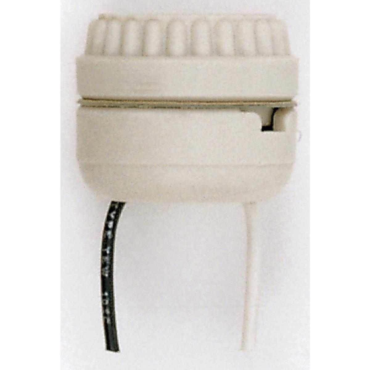Satco 90-1111 Two Piece Medium Base, Porcelain Sign Receptacle, 8" AWM B/W Leads 105C, 1-1/2" Height, 1-5/8" Diameter, 660W, 250V