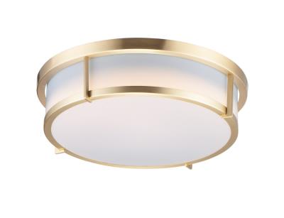 Maxim Lighting 10272WTSBR Rogue 13'' 2-Light Flush Mount E26, Satin Brass