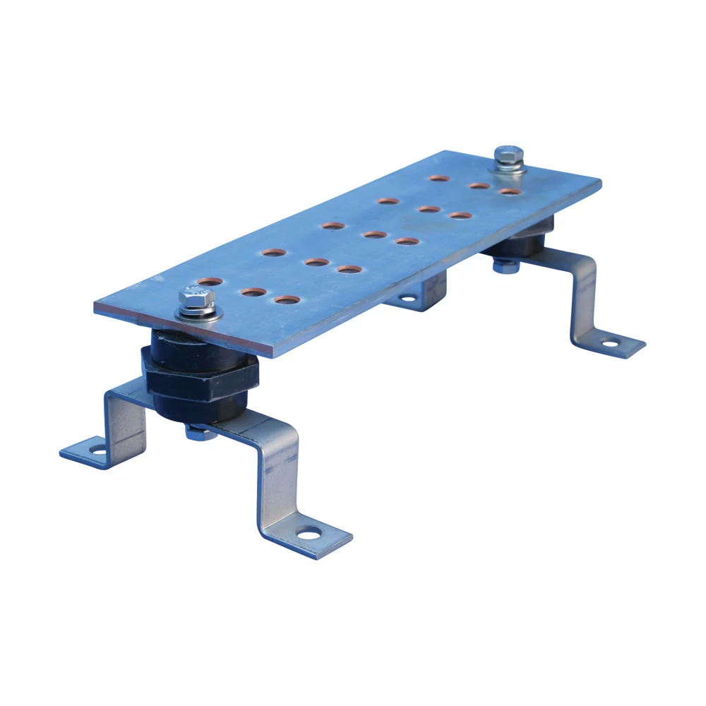 nVent Erico EGBA14424MMT Grounding Busbar, w/Insulators and Brackets, MM, 24" x 4" x 0.25", Tinned