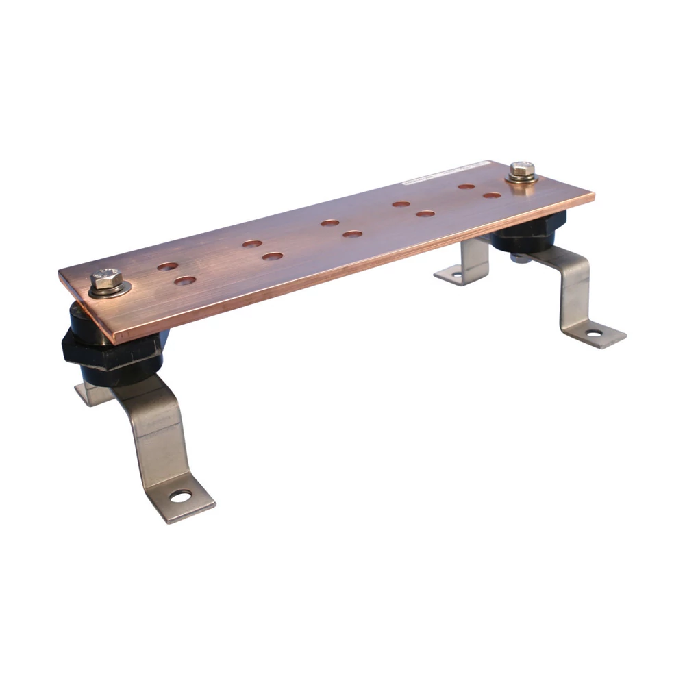 nVent Erico EGBA14418CC Grounding Busbar, w/Insulators and Brackets, CC, 18" x 4" x 0.25"