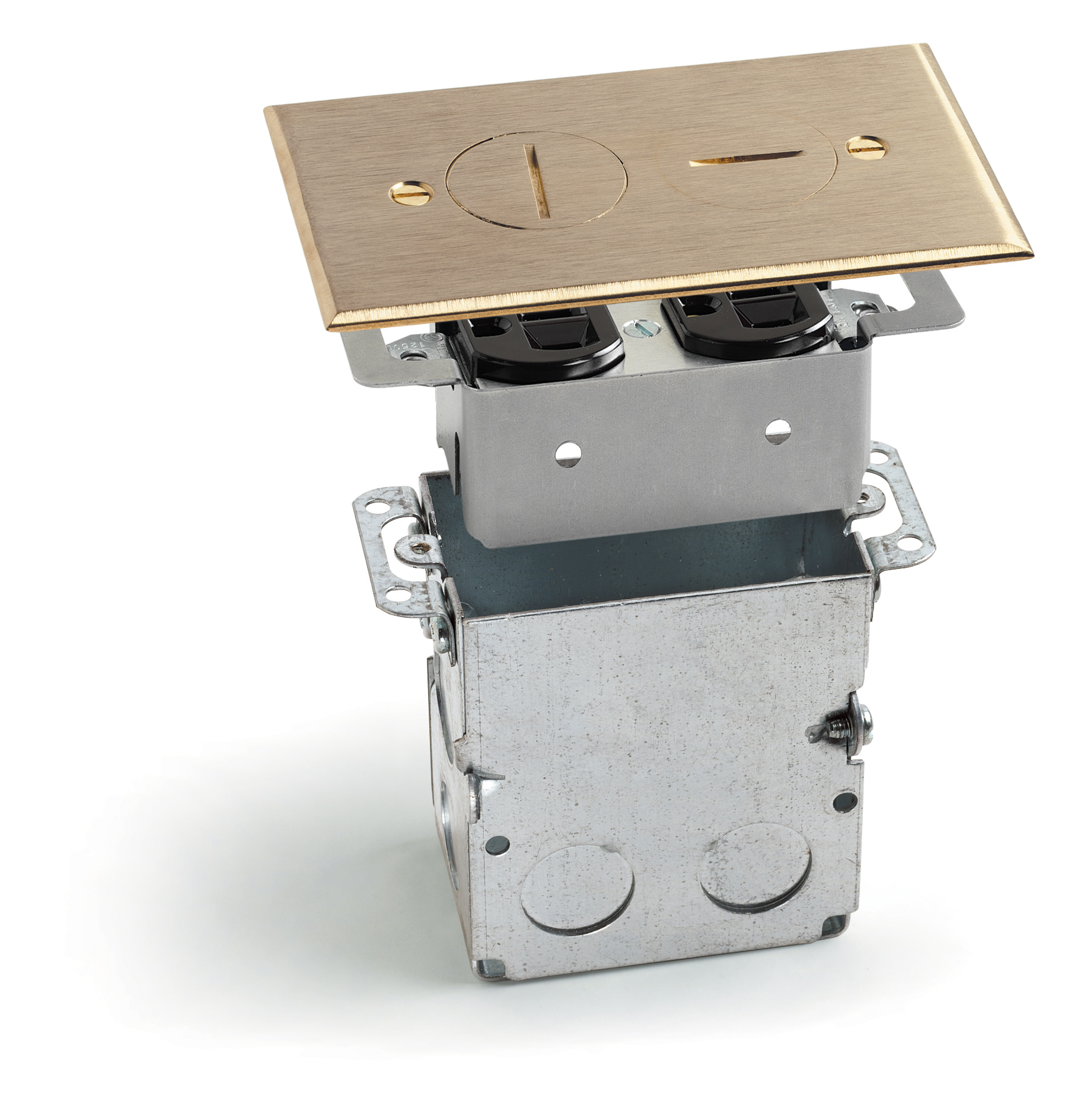 LEW SWB-2 1G BRASS FLOOR BOX SCREW IN PLUGS