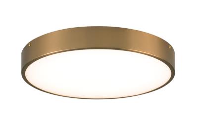 MAT M13702AG Matteo Lighting One Light Flush Mount Aged Gold Brass - Plato (1) Bulbs Not Included 15IN L X 15IN W X 2IN H