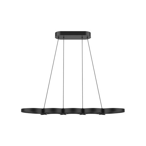 kuz LP90838-BK Kuzco Lighting LED Island Pendant Black - Maestro 35W LED Bulbs Not Included 37.75IN L X 9.50IN W X 2.25IN H