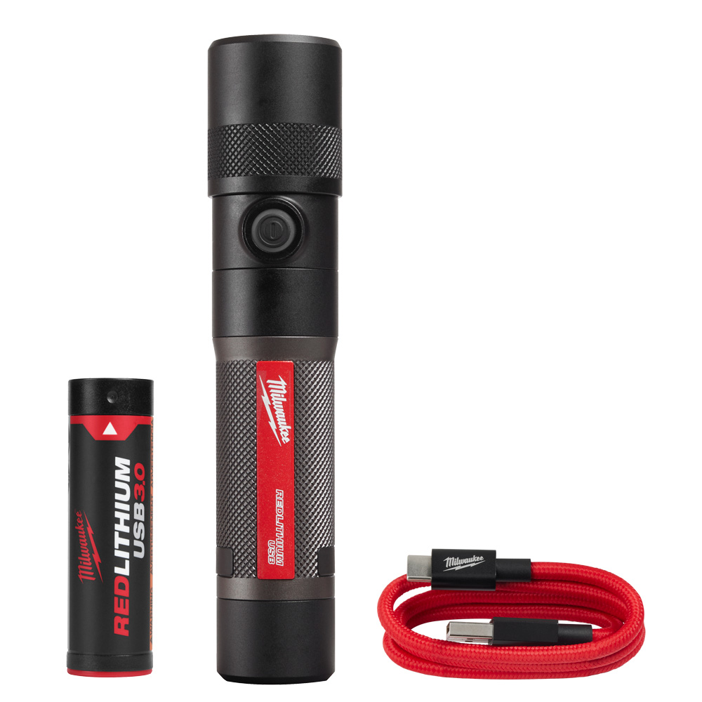 REDLITHIUM 2161-21 REDLITHIUM USB 1100L Twist Focus Flashlight