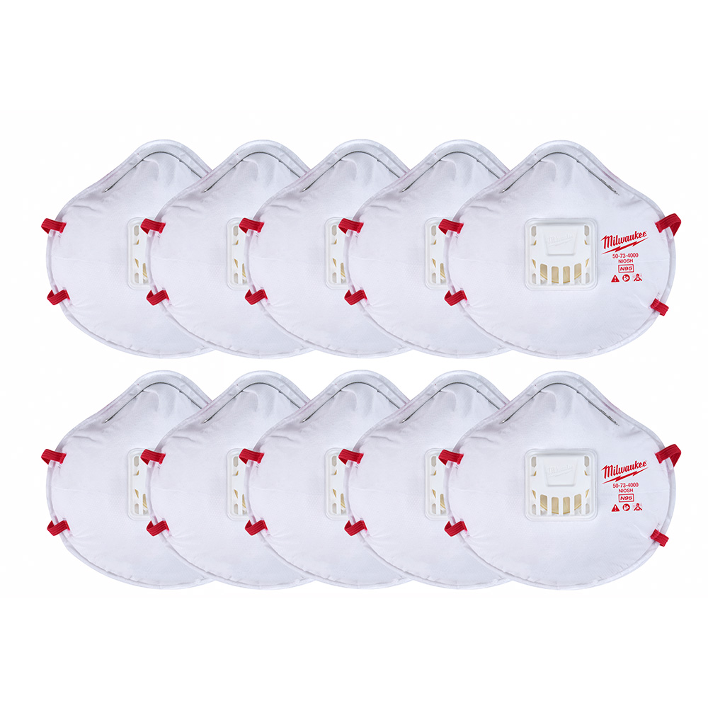 Milwaukee Tool 48-73-4014 10PK N95 Valved Respirator