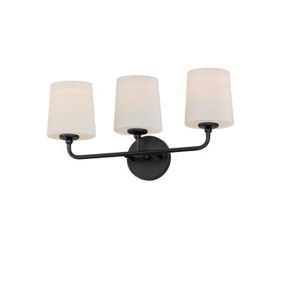 Maxim Lighting 12093SWBK Bristol 3-Light Bath Vanity, Black