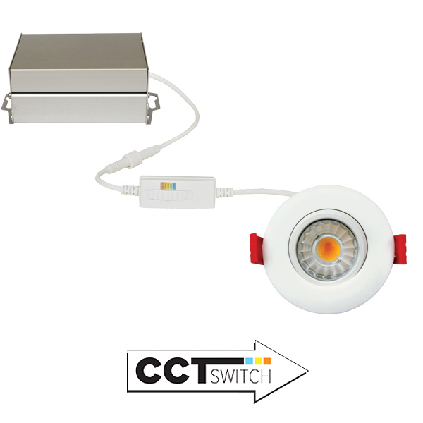 ELC ERT318CT5W Elco Lighting Ultra Slim LED Gimbal Lights All White