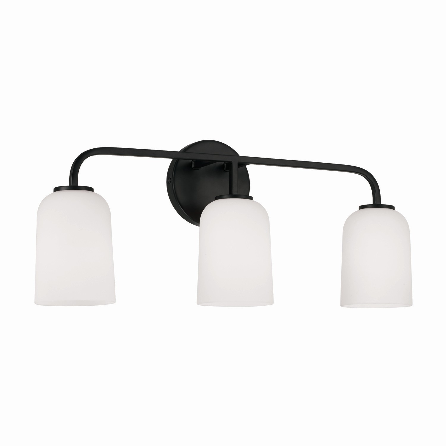 Capital Lighting Fixture Company 148831MB-542 23.5"W x 9.75"H 3-Light Vanity in Matte Black with Soft White Glass