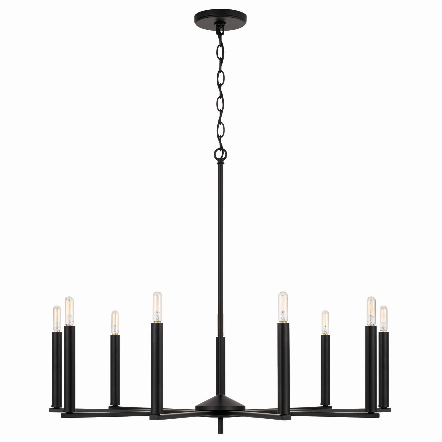 Capital Lighting Fixture Company 448691MB 34"W x 27"H 9-Light Chandelier in Matte Black