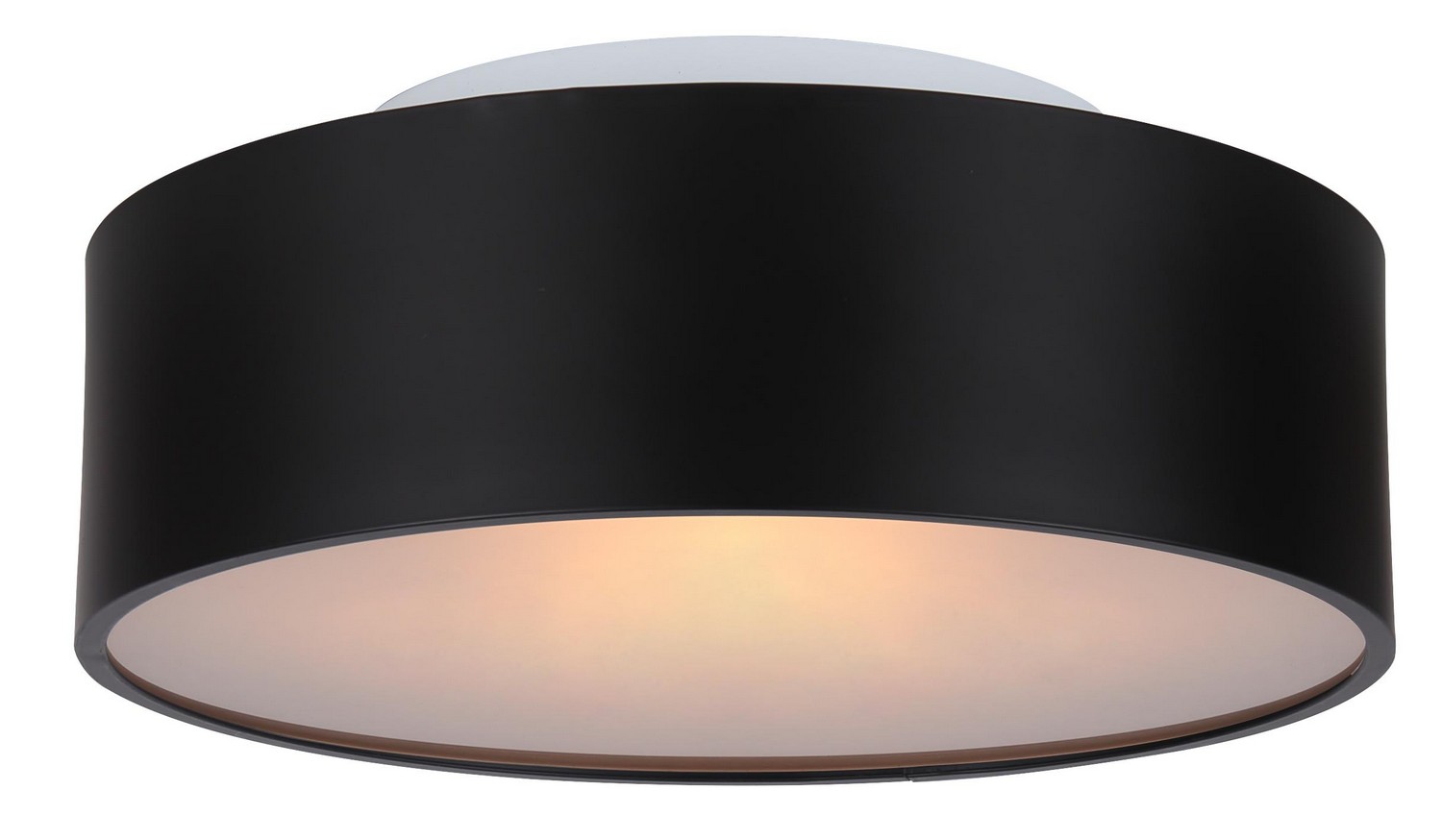 CAN IFM318A13BK Canarm Two Light Flush Mount Matte Black - Dexter (2) 60W E26 Bulbs Not Included 13IN W X 5.25IN H