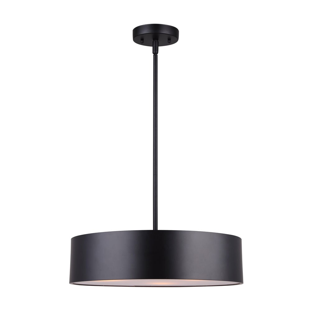 can IPL318A03BK16 Canarm Three Light Pendant Matte Black A19 Bulbs Not Included 15.75IN W X 54.50IN H