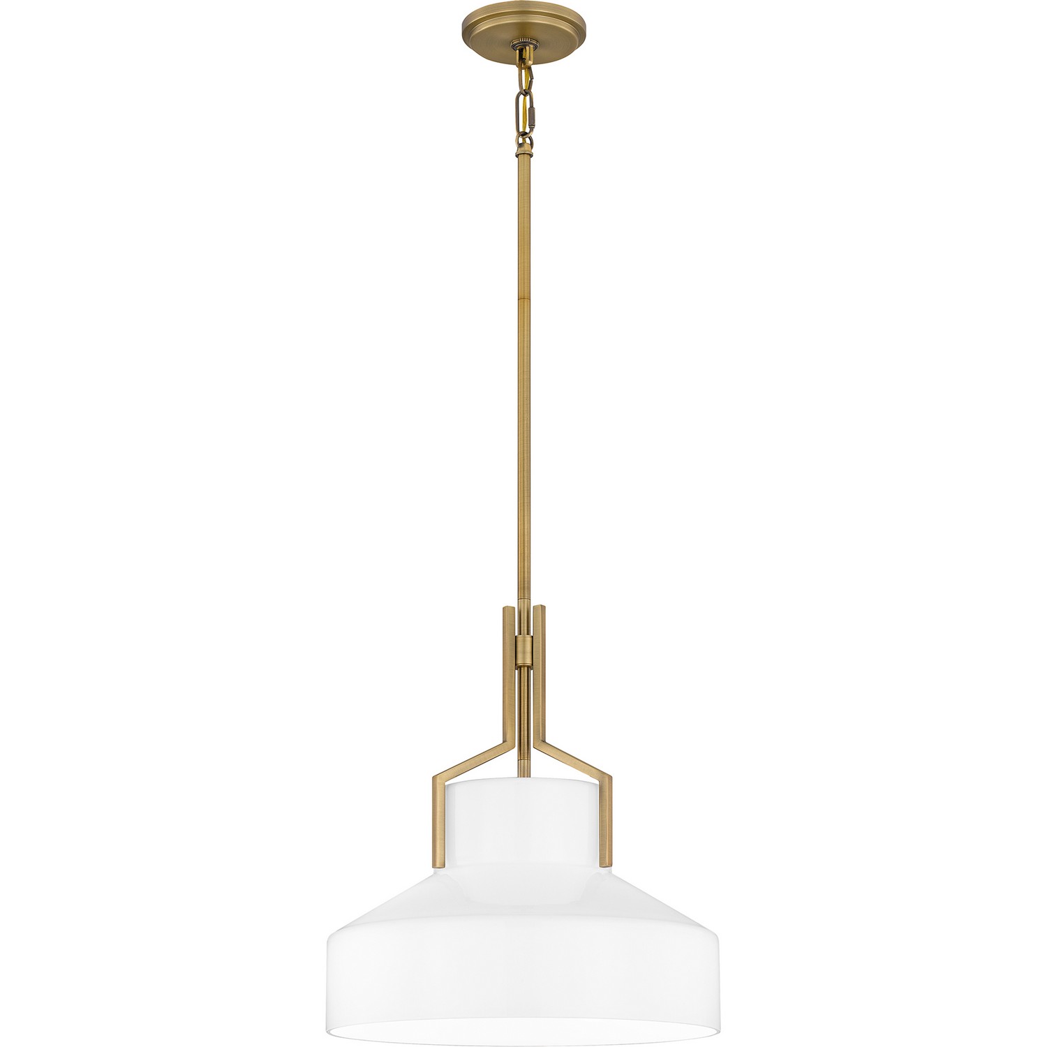 QUOI QP6194AB Quoizel Two Light Pendant Aged Brass - Quoizel Pendant (2) 100W A19 Bulbs Not Included 14.75IN L X 14.75IN W X 16IN H