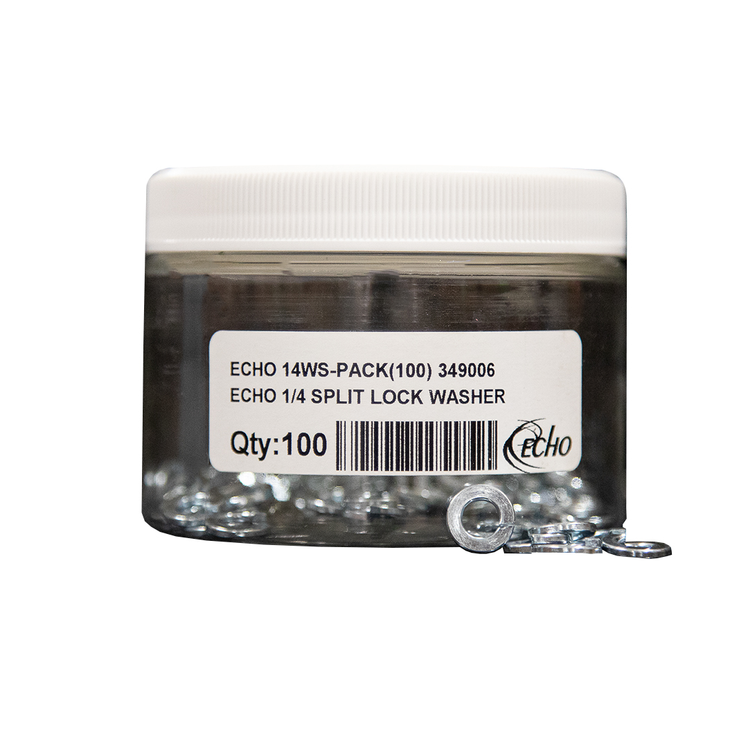 ECHO 14WS-PACK(100)S 349006 ECHO 1/4 SPLIT LOCK WASHER ZINC PLATED