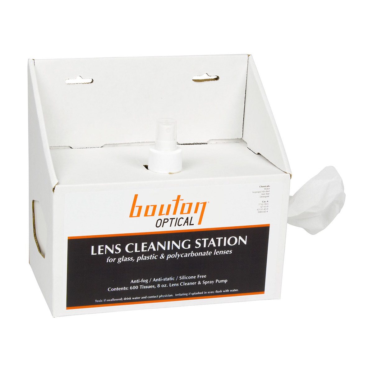 Bouton Optical 252-LCS08 Lens Cleaning Station, Clear, DISPLAY