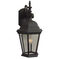 Craftmade Z254-TB Straight Glass Cast 1 Light Medium Outdoor Wall Lantern in Textured Black