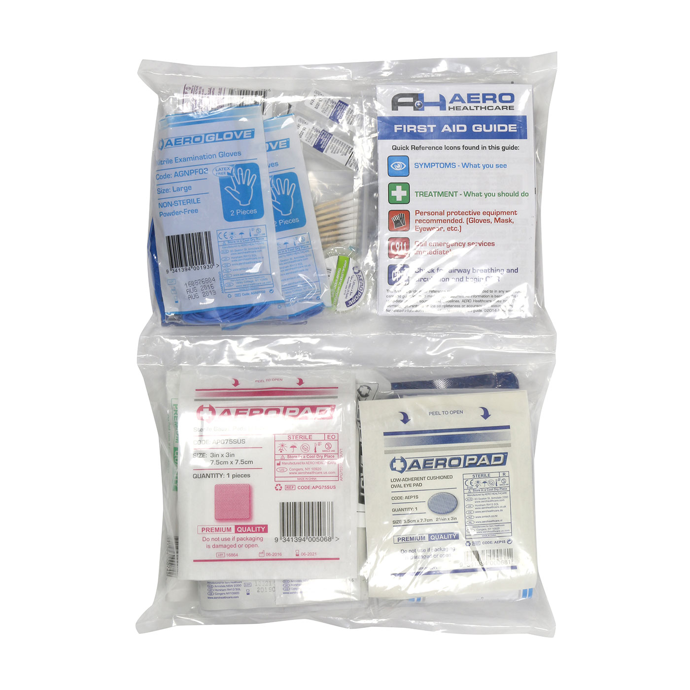 pip 299-15025A-RP PIP KIT Clear First Aid Kit FIRST AID KIT 25 PERSON CLASS A ANSI 2015 REPLACEMENT PACK