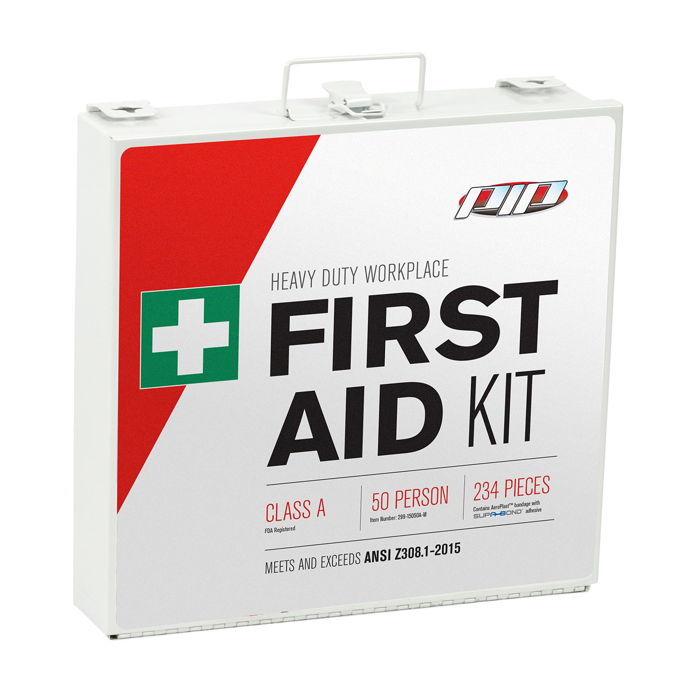 pip 299-15050A-M PIP KIT White First Aid Kit FIRST AID KIT 50 PERSON CLASS A ANSI 2015 METAL BOX