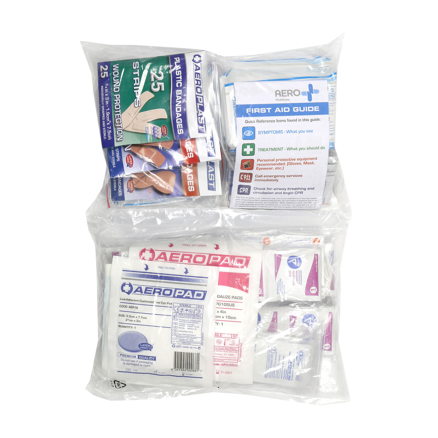 pip 299-15050A-RP PIP KIT Clear First Aid Kit FIRST AID KIT 50 PERSON CLASS A ANSI 2015 REPLACEMENT PACK